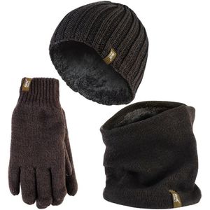 Heat Holders - Heren Muts, Sjaal & Handschoenen Set - Winter Accessoires Set - Khaki Green