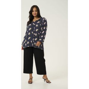 Blouse met lange mouwen Regular fit Midnight/Pink Flower Print floral