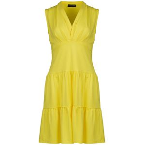 Jerseyjurk - Geel - Mouwloos - V-hals