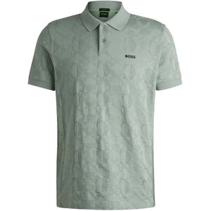 Boss Heren Pirax Cirkel Jacquard Poloshirt (Groen)