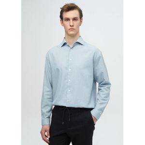 Chemise décontractée en mélange de laine à armure toile