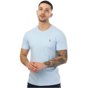 Ralph Lauren Soft Touch T-shirt met slanke pasvorm voor heren, blauw