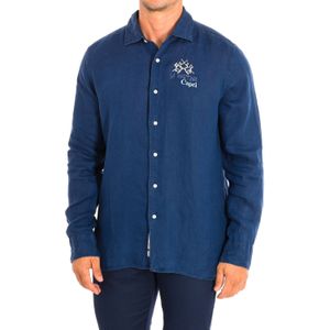 La Martina - TMC311-TL319 - Herenhemd - Navy - Lange Mouwen