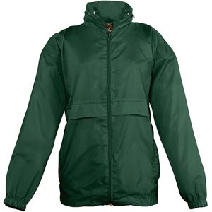 SOLS Kinderen Unisex Surf Windbreaker Jacket (waterbestendig en winddicht) (Bosgroen)