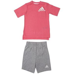 Girl's adidas Baby Badge Of Sport Summer Set in Rose