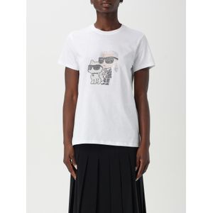 Rhinestone Versierde T-shirt Choupette Karl