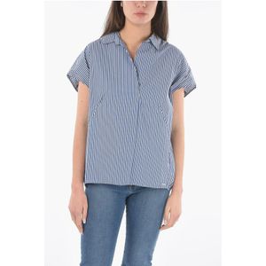 Gestreepte blouse in blauw