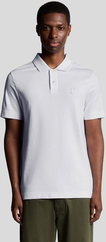 Lyle & Scott Heavyweight Marl Poloshirt - Wit