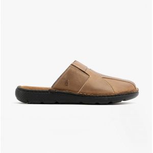 Hush Puppies - CARSON - Leren Muilezolen Slippers - Olijf