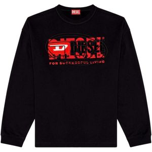 Diesel Unisex Volwassenen Double Division Logo Sweatshirt (Zwart)