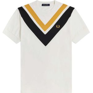 Fred Perry Fp V-Paneel Wit T-Shirt