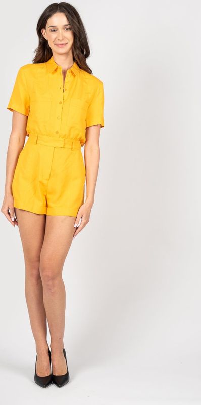 Patrizia Pepe - Jumpsuit - Oranje - Dames - Leer