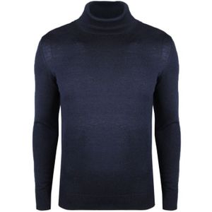 Xagon Man - Klassieke Trui met Col - Blauw - Heren