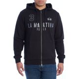 La Martina - Full Zip Sweatshirt - Zwart - Katoen - Heren