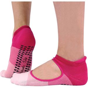 2 paar antislip onzichtbare yogasokken voor dames - Roze