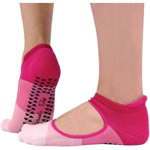 2 paar antislip onzichtbare yogasokken voor dames - Roze