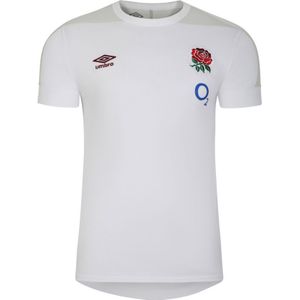 Umbro Heren 23/24 Presentatie Engeland Rugby T-Shirt (Briljant wit/mistige dauw)
