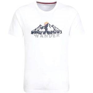 Mountain Warehouse Heren Wander Organic Katoenen T-Shirt (Wit)