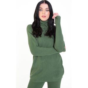 Gebreide trui met rolkraag