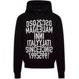 Dsquared 2 - Hoodie - Zwart - 100% Katoen - Verstelbare Capuchon