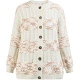 usha - FESTIVAL - Gebreid Vest - Crème / Sand / Eierschaal