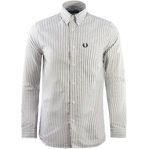 Fred Perry Casual Striped Navy Blue Oxford Shirt - Maat XS