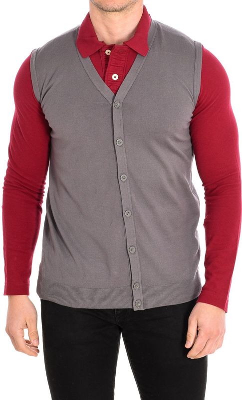 Vest - Grijs - Fijne Gebreide Stof - 100% Katoen