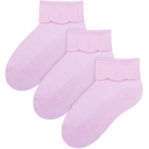 Steven - Multipack Baby Bamboe Sokken - 3 Paar Zachte Sokken voor Baby Meisjes - Roze