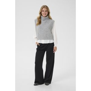 Cream - Frina - Gebreide Bodywarmer - Grijs Gemêleerd