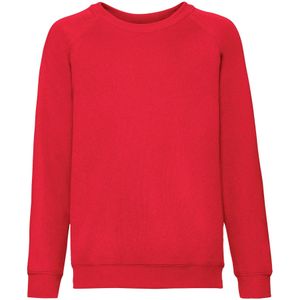 Fruit of the Loom Klassiek Raglan Sweatshirt voor kinderen/Kinderen (Rood)