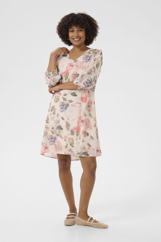 Jurk A-shape Sepia Rose Flower rose