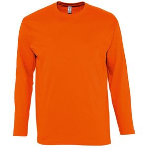SOLS Heren Monarch T-Shirt met lange mouwen (Oranje)