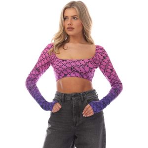 Off White - Warped Monogram - Top - Roze Blauw - Lange Mouwen