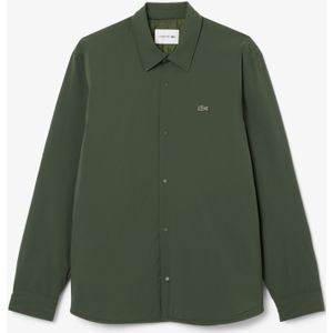 Heren Lacoste Quilted Waterafstotend Overshirt in Groen