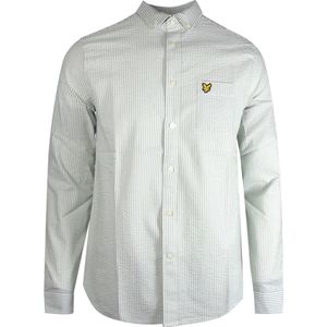 Lyle & Scott - Seersucker Strike - Shirt - Groen - Lange Mouwen