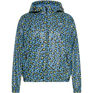 Schmuddelwedda - Regenjas - Staalblauw - Dames - Waterdicht met Cheetah-patroon