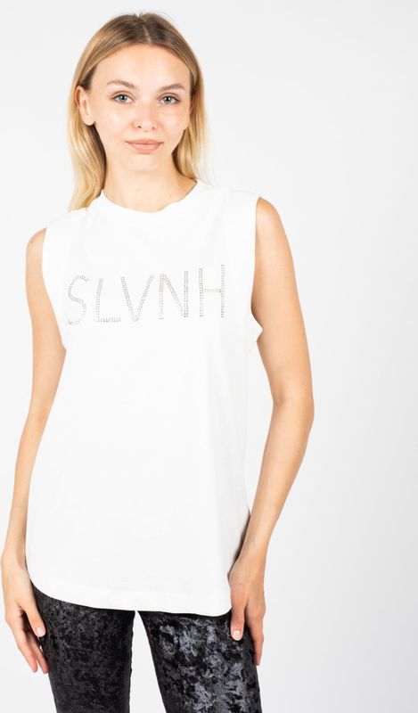 Silvian Heach - Sleeveless Top - Wit - Dames - Katoen