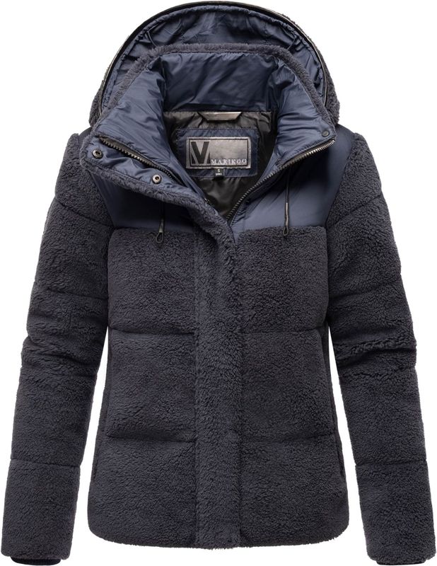 Marikoo dames teddy puffer jas met capuchon – model Kaguraa