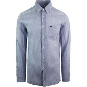 Lacoste Slim Fit Heren Blauw Overhemd