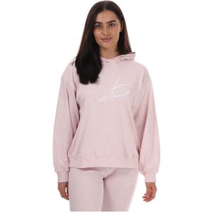 Couture Club Signature Geribde Hoodie Voor Dames, Roze - Maat 38