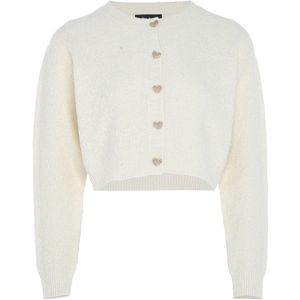 Mymo Vest met fantasiegaren Dames wolwit