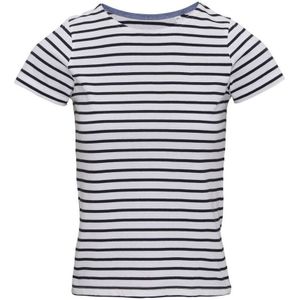 Asquith & Fox Dames/dames Mariniere Kustshirt met korte mouwen (Wit/Zwaar)