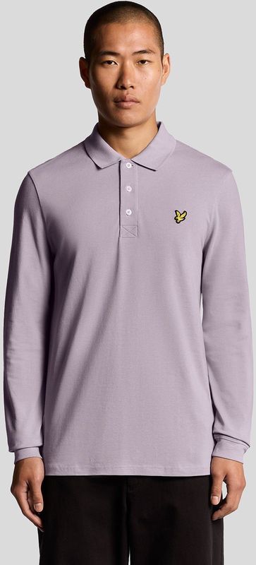 Lyle & Scott - Longsleeve Polo - Lila - Heren