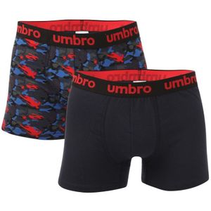 Umbro boxershort voor heren, set van 2, rood