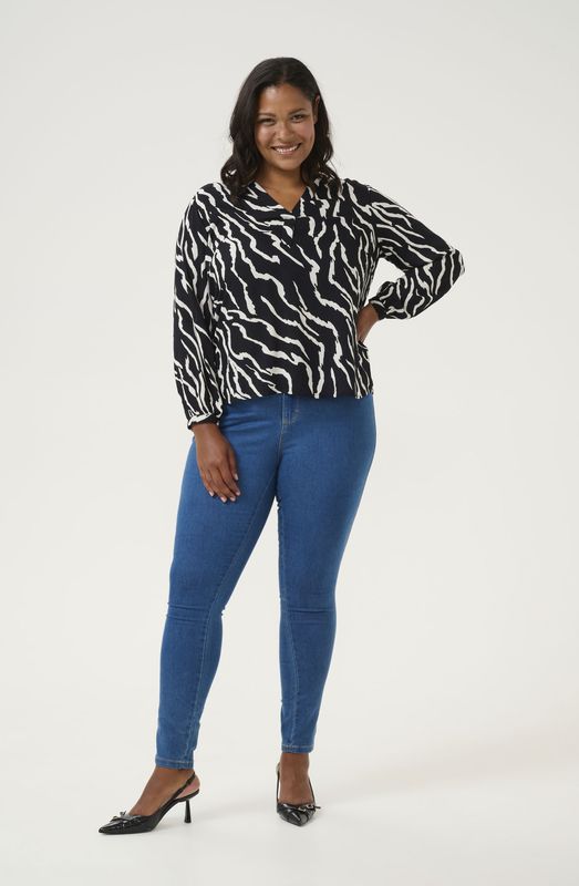 Damesblouse met lange mouwen KAFFE Curve Mirta Tilly