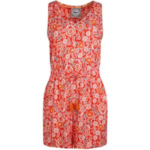 Weird Fish Dames/Dames Mare Gedrukt Playsuit (Tango rood)
