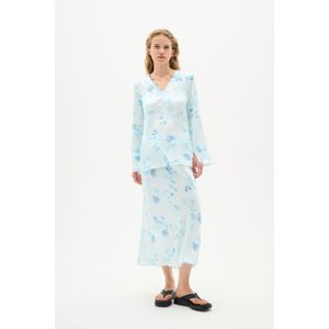 Rok Feminine Dusty Aqua Mysterious Flower multicolour