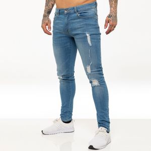 Enzo - Heren Super Skinny - Gescheurde Jeans