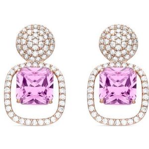 Luxenter roze kristallen oorbellen in 18K rosÃ©goud - Asdrel