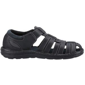 Hush Puppies Heren Albert Fisherman Leren Sandalen (Zwart)